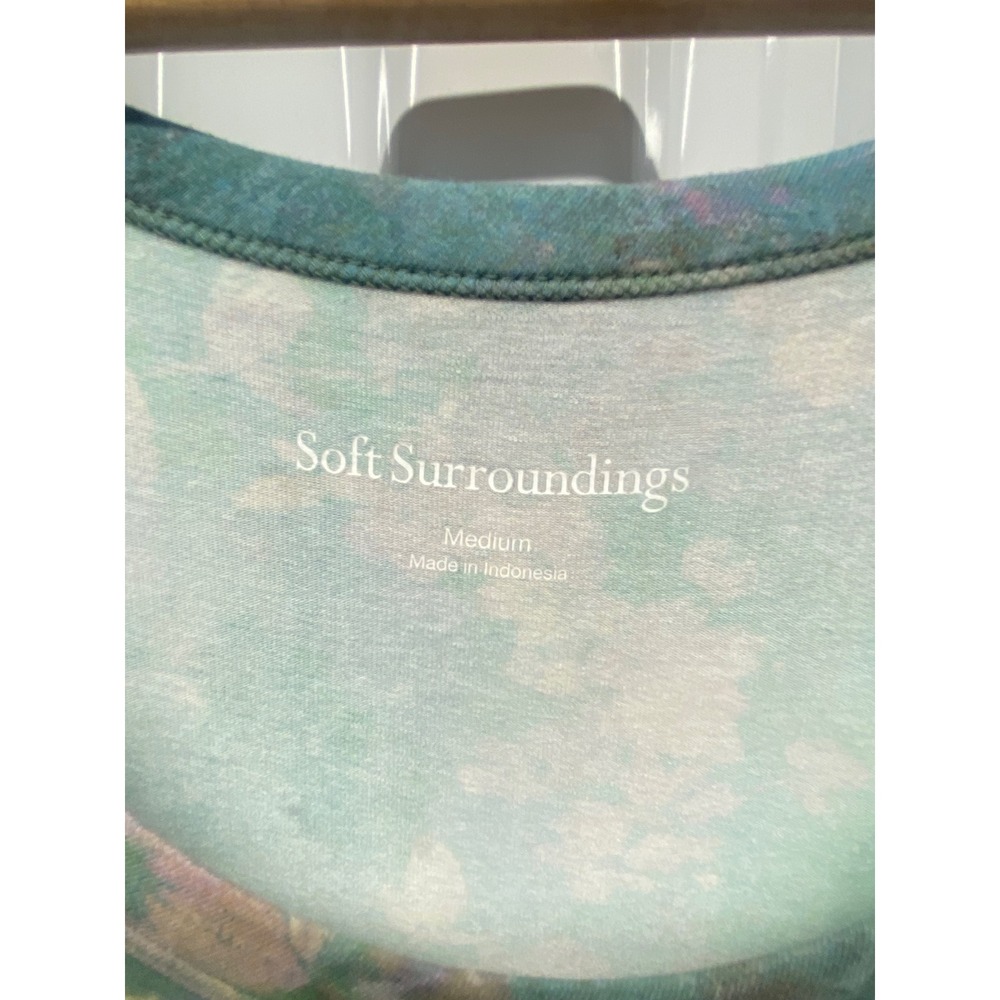 Soft Surroundings Maxi Dress Medium Floral Boho Artsy Romantic Cottage Stretch - Picture 3 of 6